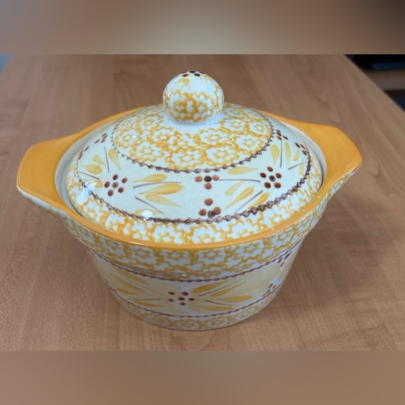 temptations bakeware presentable ovenware old world yellow Tara casserole set - Picture 1 of 6
